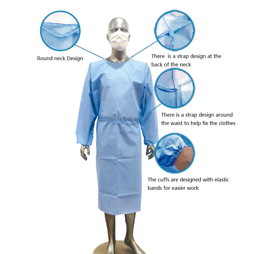 Litai Blue split disposable isolation gown adopt pressing process(no hoodies).png