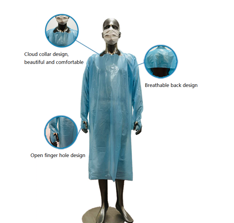 Litai Blue disposable isolation gown -apron.png