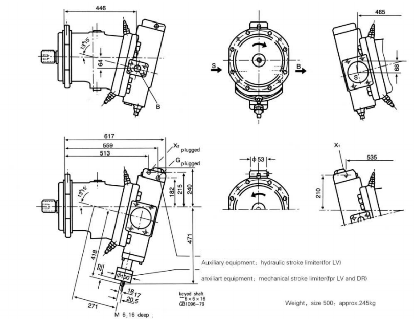 Axial Piston-bent Axis Design Variable Displacement Pump A7V .png